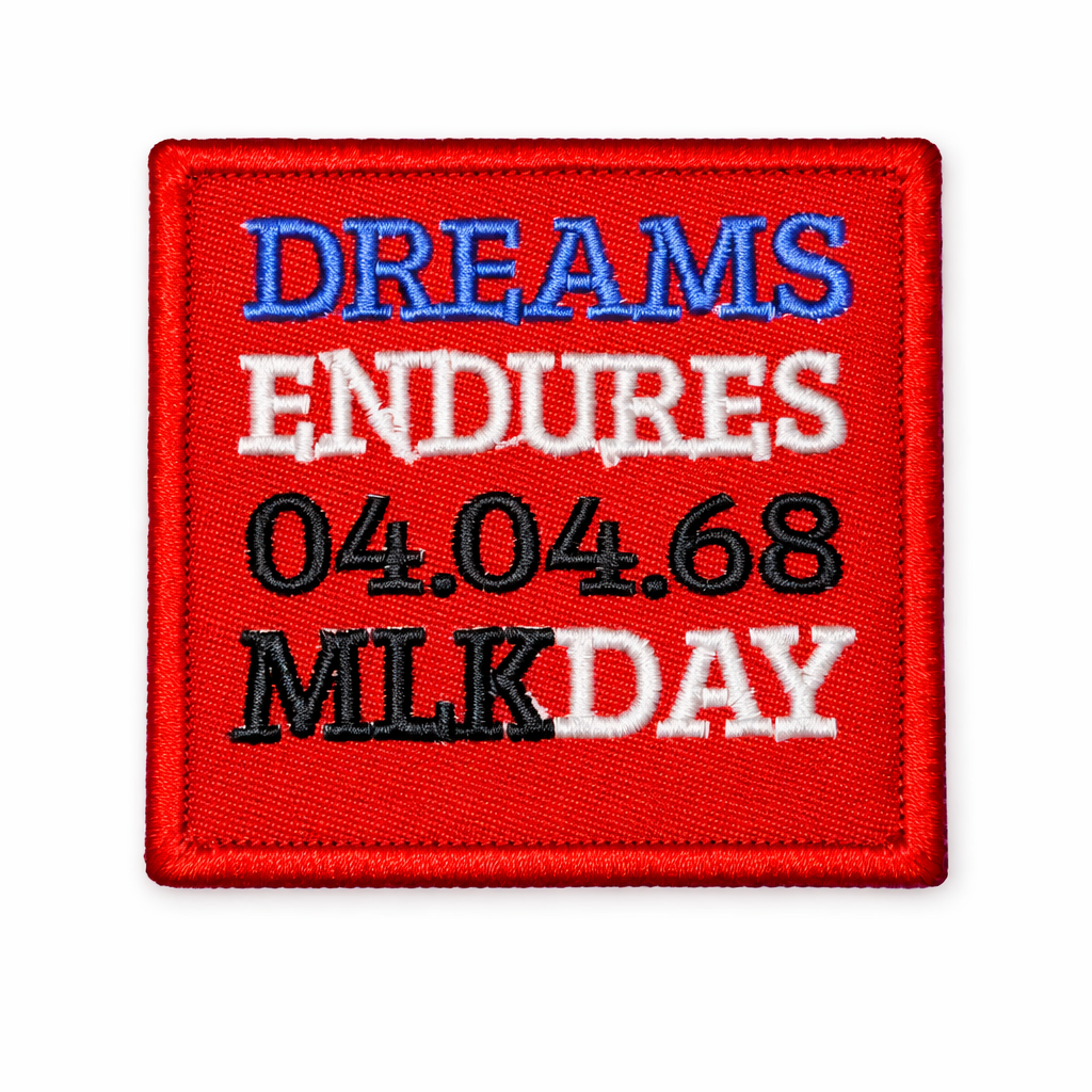 3-PACK RED MLK PATCHES