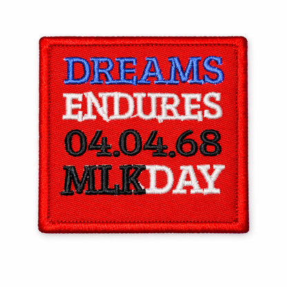 3-PACK RED MLK PATCHES